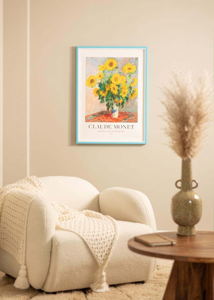 Rám Diana Světle modrá 30x40 cm - Pasparty Bílý 8x12 inches