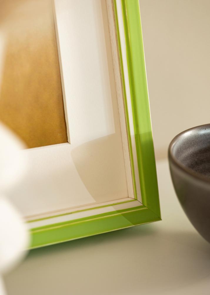 Rám Diana Světle zelená 50x60 cm - Pasparty Bílý 40x50 cm