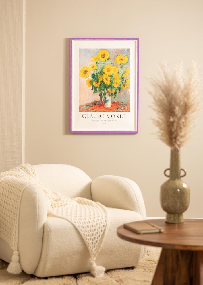 Rám Diana Fialová 45x60 cm - Pasparty Bílý 13x18 inches