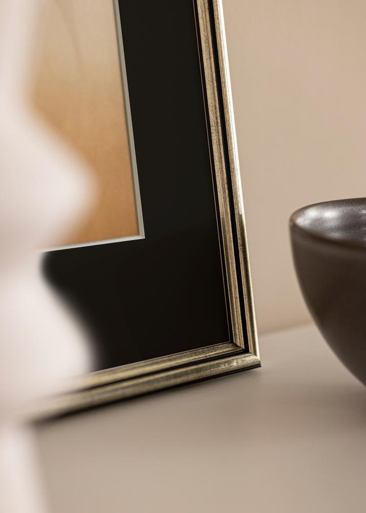 Rám Horndal Stríbrná 60x60 cm - Pasparta Cerná 50x50 cm