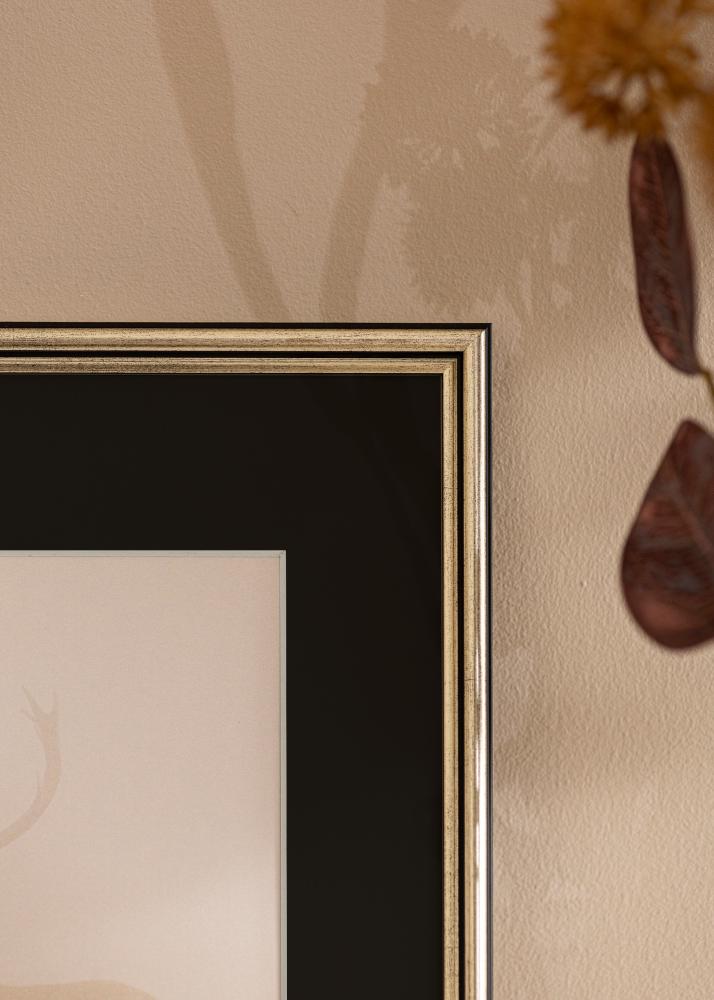 Rám Horndal Stríbrná 60x60 cm - Pasparta Cerná 50x50 cm