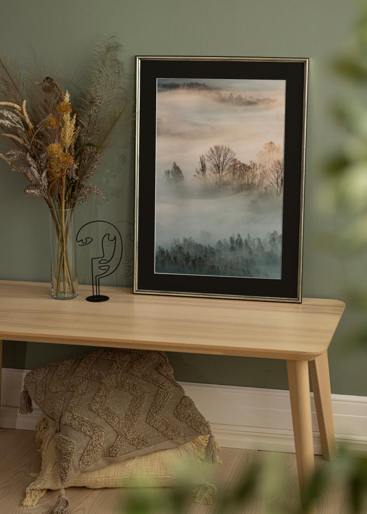 Rám Horndal Stríbrná 60x60 cm - Pasparta Cerná 50x50 cm