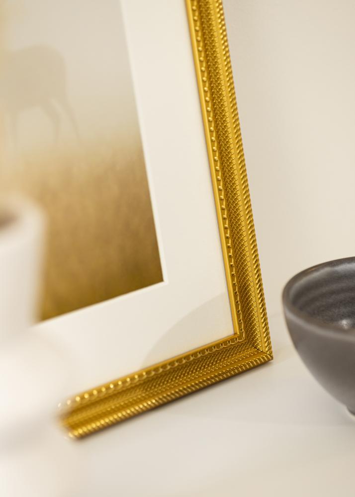 Rám Lattice Zlatá 50x70 cm - Pasparty Bílý 16x24 inches