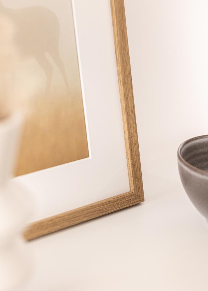 Rám Modern Teak 40x50 cm - Pasparty Bílý 28x35 cm