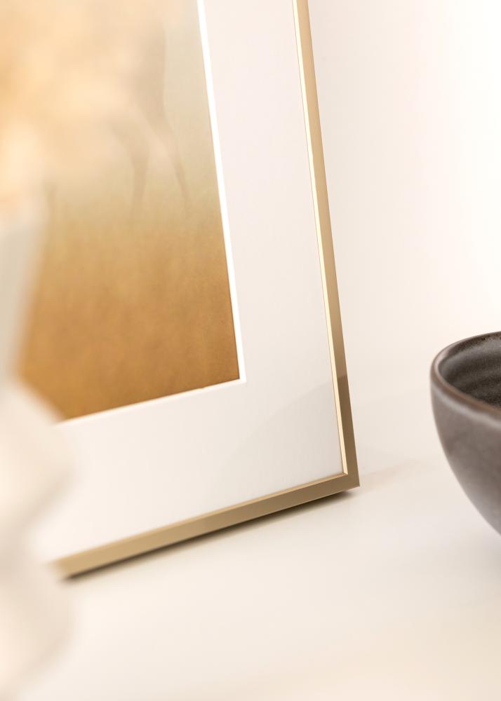 Hliníkový rám Mosaz 70x100 cm - Pasparty Bílý 24x36 inches