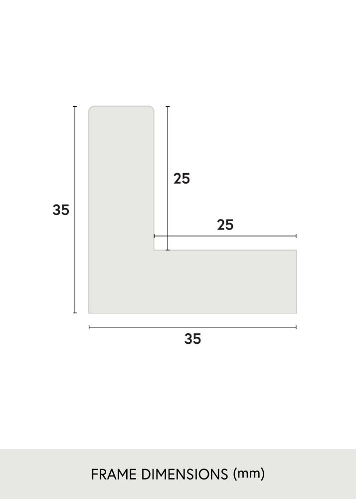 Rám Sussex Akrylové sklo Černá/Stříbrná 30x30 cm