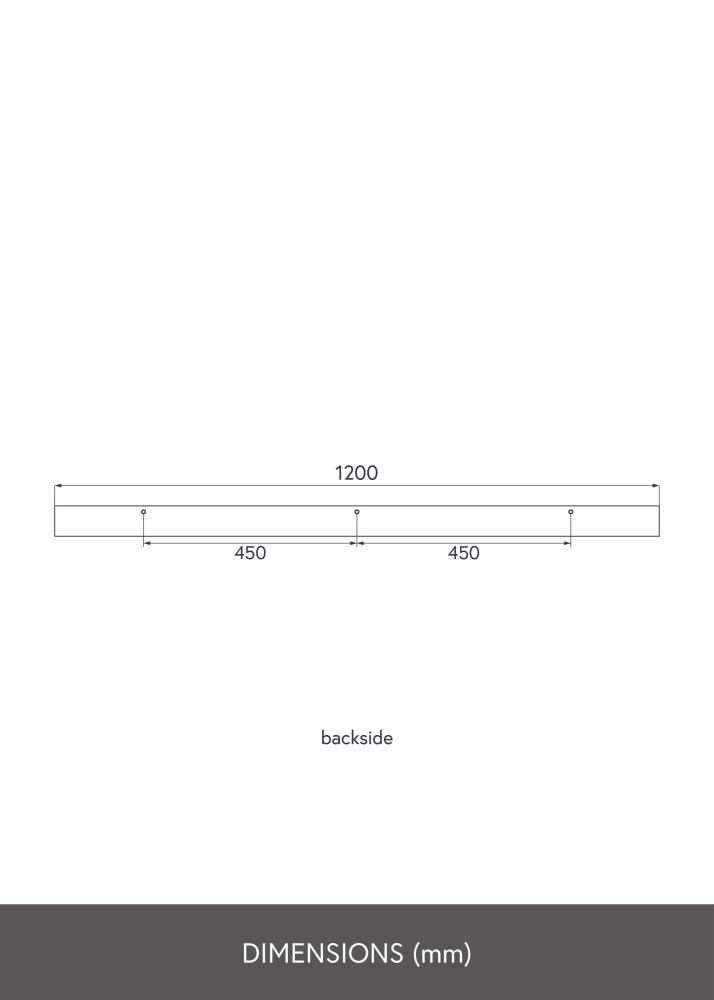 KAILA Polička na obrazy Černá 120 cm