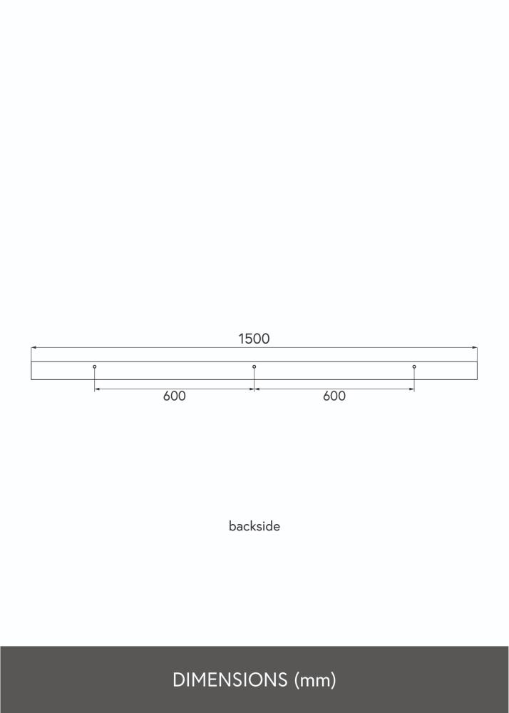 KAILA Polička na obrazy Bílá 150 cm