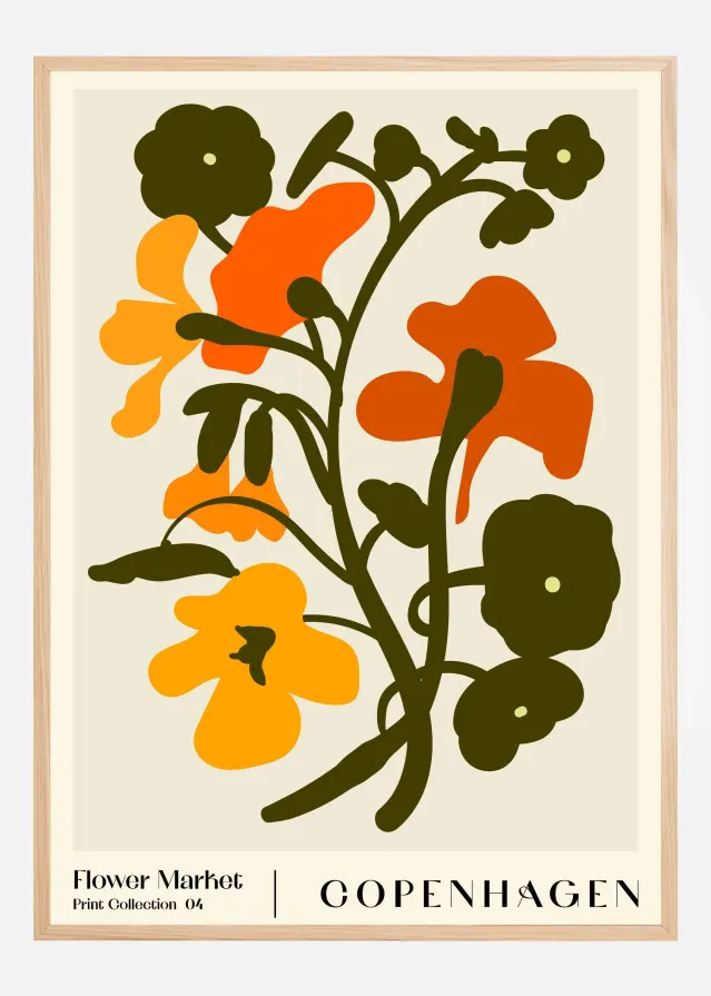 Flower Market. Copenhagen Plakát