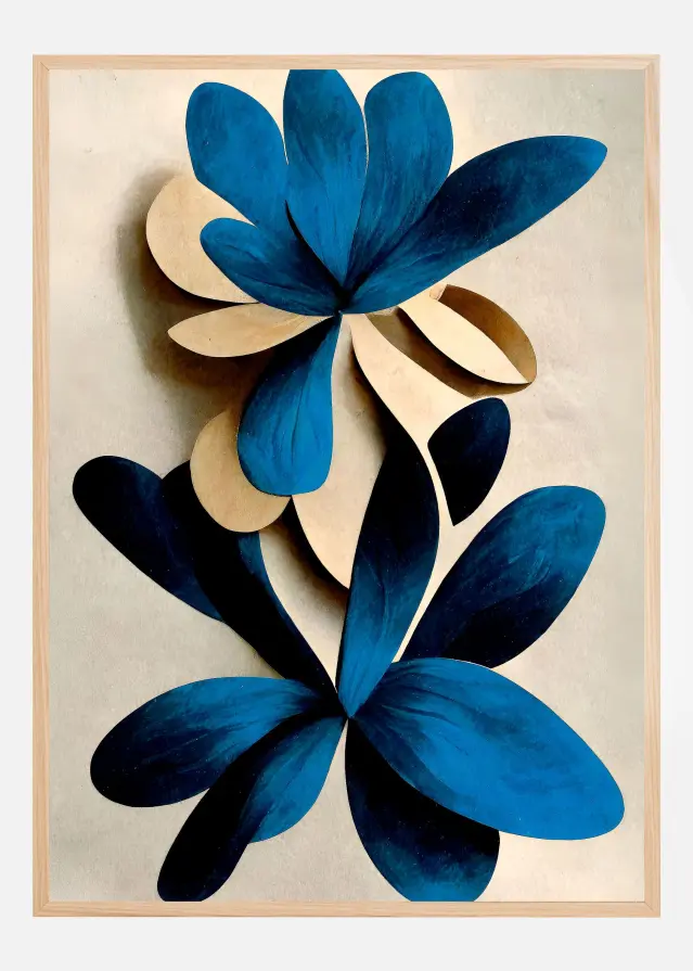 Blue Nymphaea Plakát