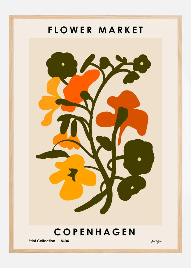 Flower Market. Copenhagen Plakát