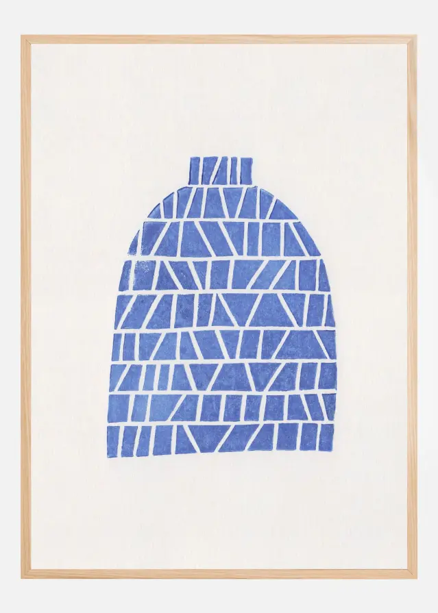 Linocut Vase #5 Plakát