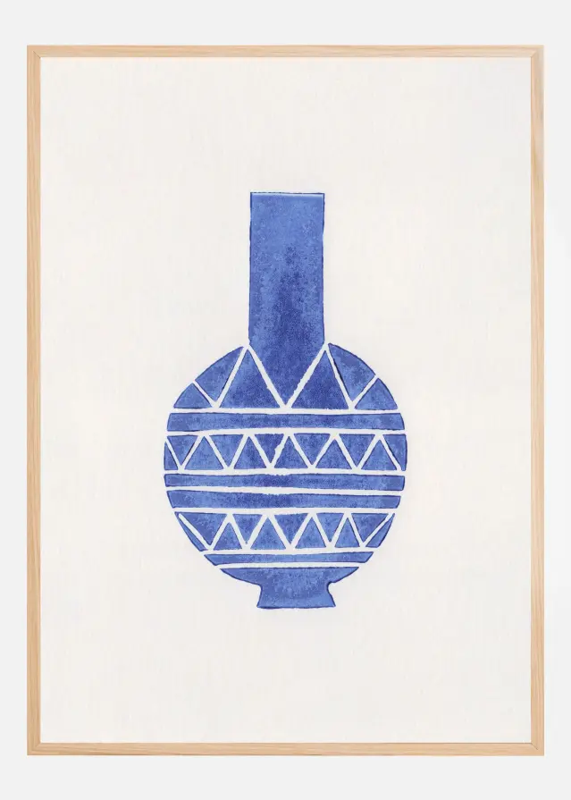 Linocut Vase #8 Plakát