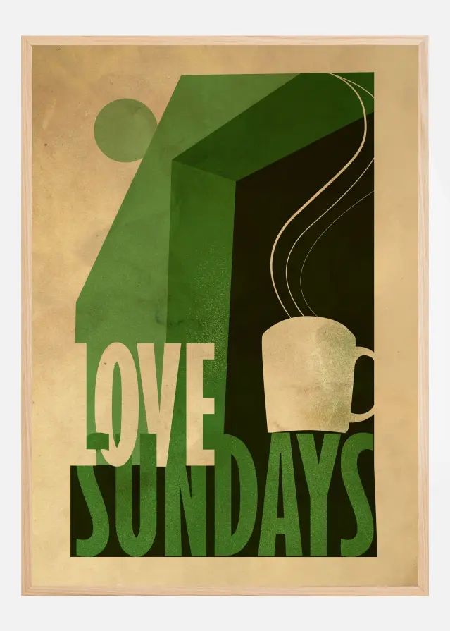 Love Sunday print Plakát