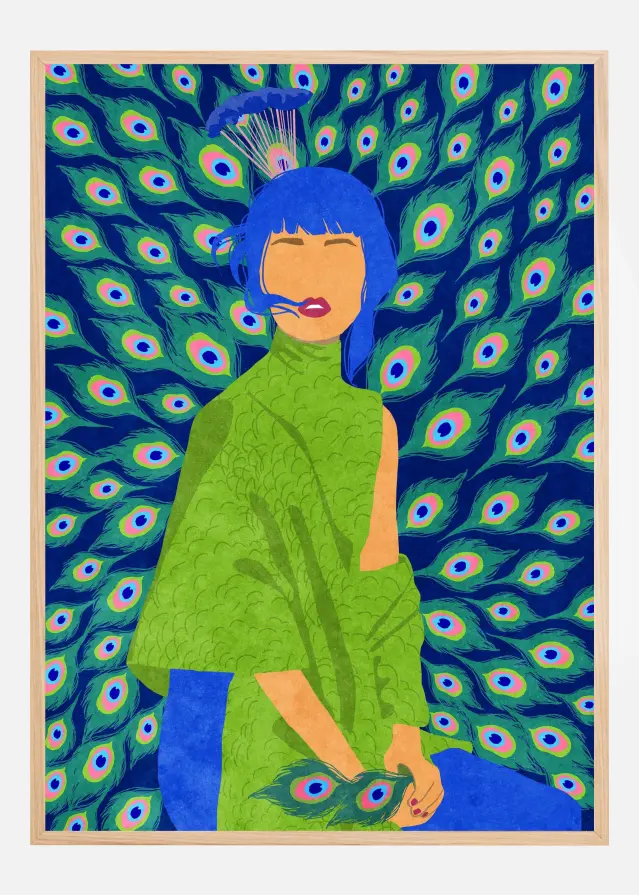 peacock woman Plakát