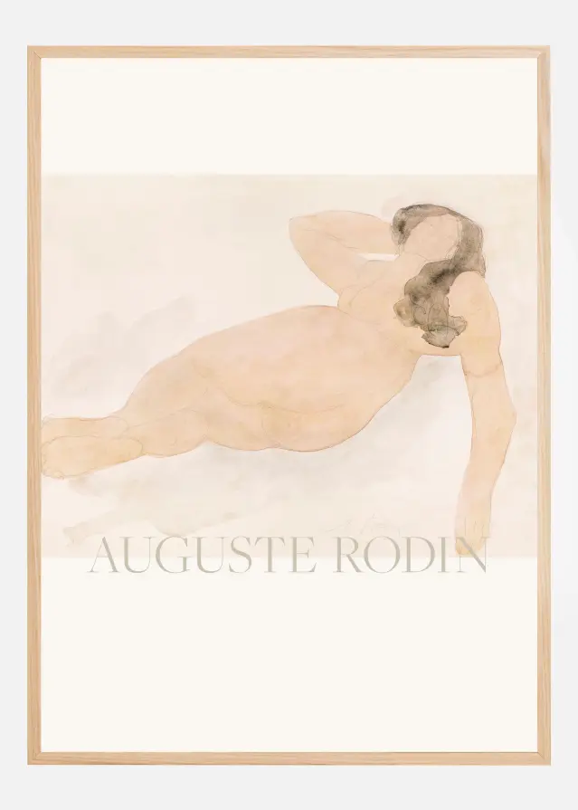 Study of a Nude (lying On Side) Plakát