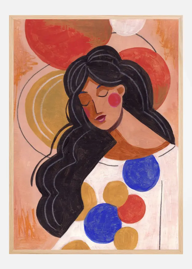 Woman in Thoughts Plakát