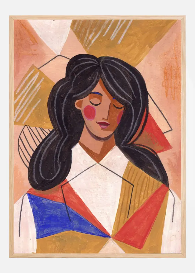 Woman in Thoughts Plakát