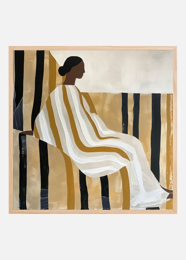 Lady In Stripes Plakát