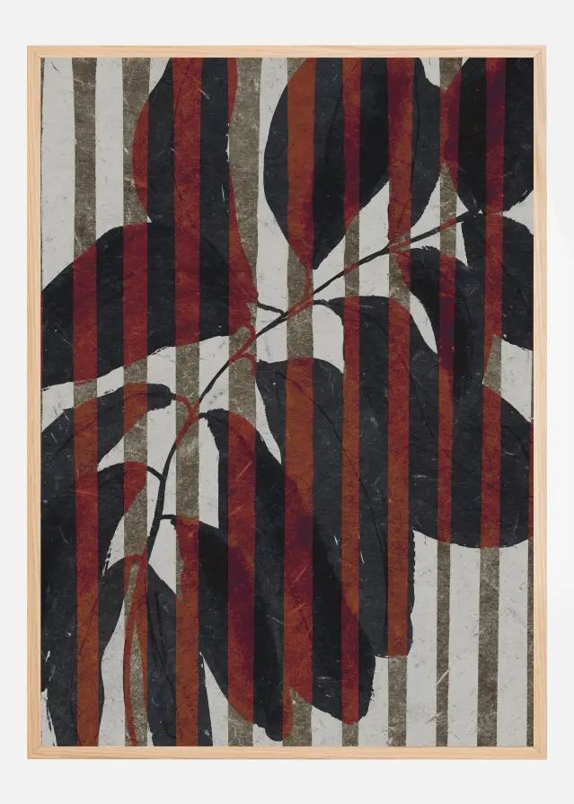 Plant And Stripes Plakát