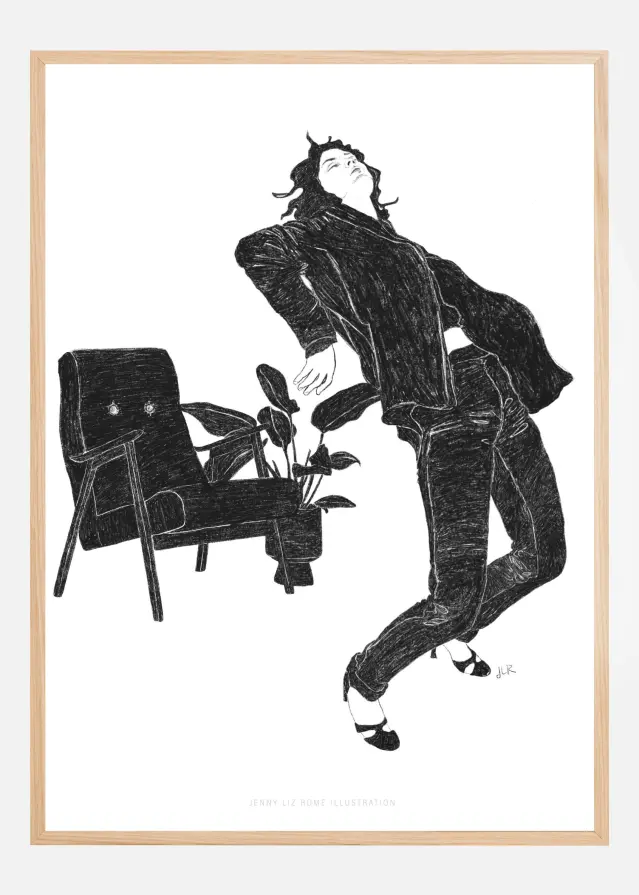 Jlr Dancingathome6 Blackandwhite Copy Plakát