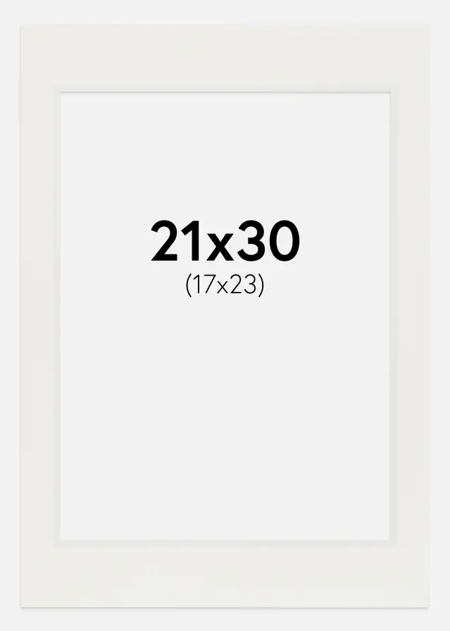 Pasparta Bílá 3 mm Bílý stred 21x30 cm (17x23)