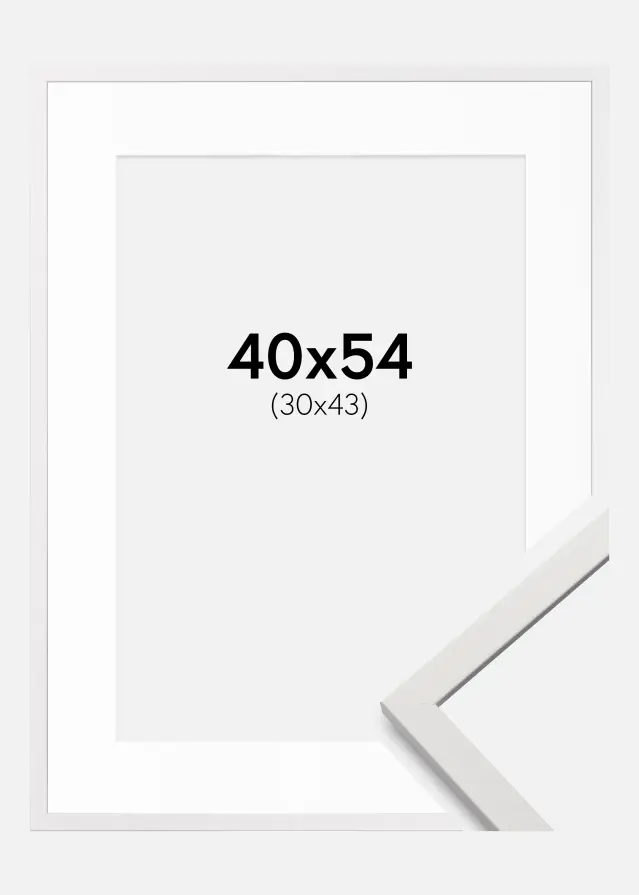 Rám Edsbyn Bílý 40x54 cm - Pasparty Bílý 31x44 cm