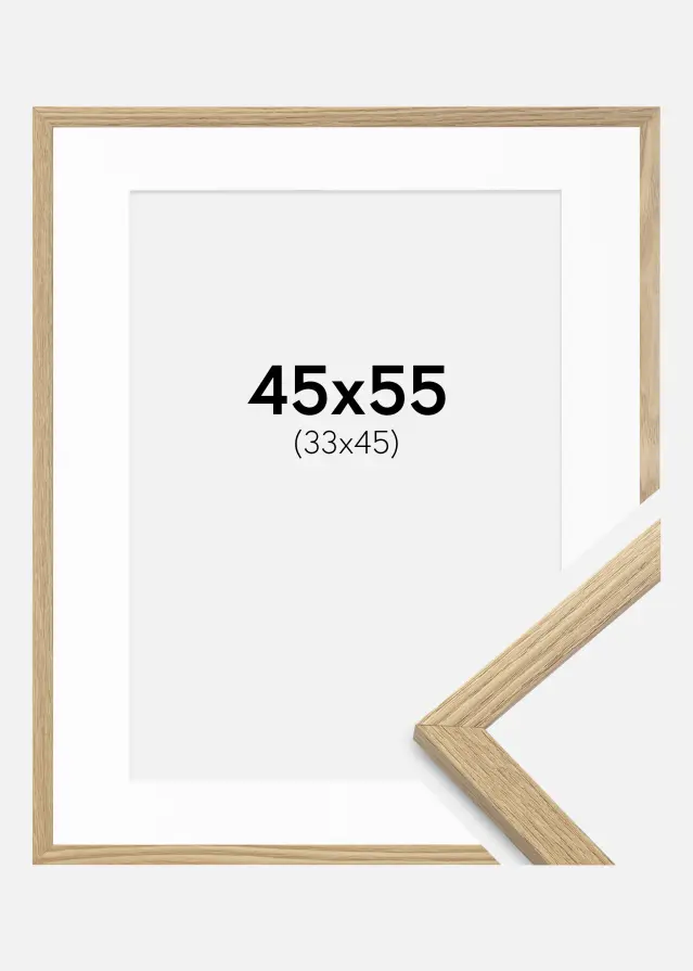 Rám Trendy Dub 45x55 cm - Pasparty Bílý 34x46 cm