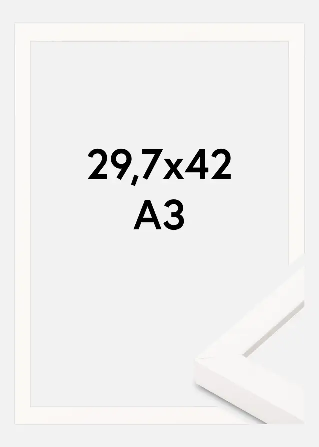 Rám Bílý Široký 29,7 x 42 cm (A3)