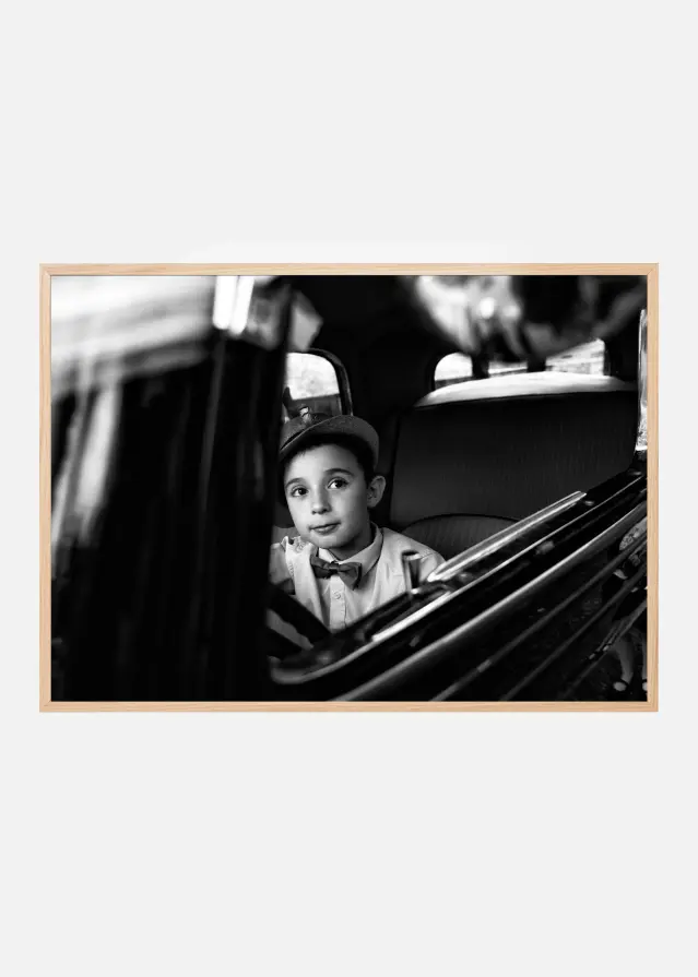 Fancy boy in car Plakát