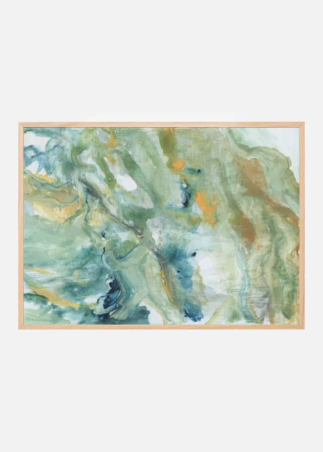 Blue Abstract Forms Plakát