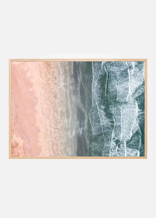 Pink and blue coastal Plakát