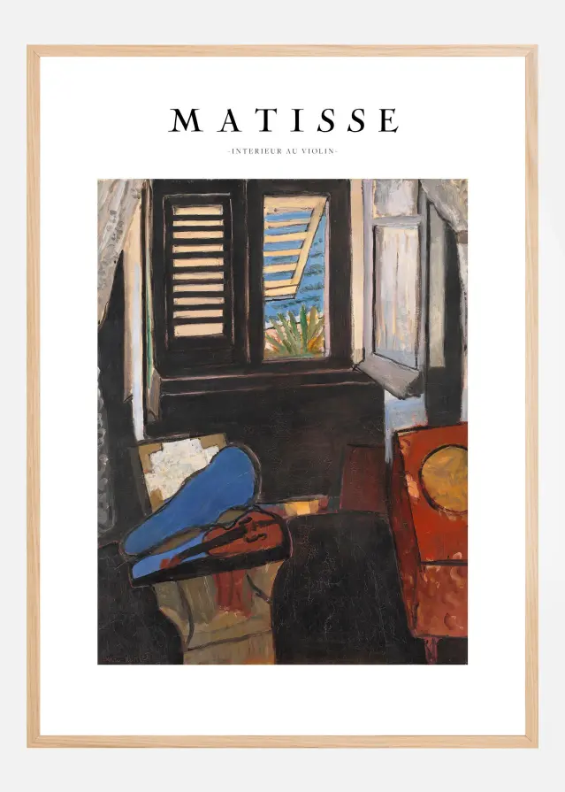 IntAcrieur Au Violon II - Henri Matisse Plakát