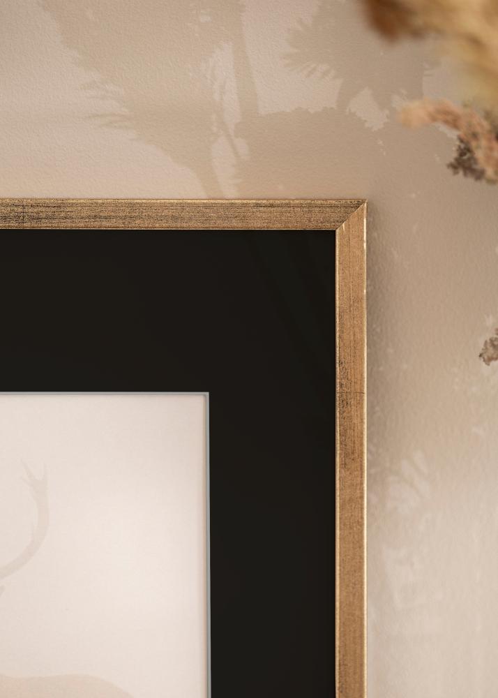 Rám Galant Zlatá 30x40 cm - Pasparta Cerná 18x27 cm