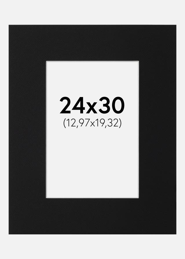 Pasparta Černý Standard (Bílé Jádro) 24x30 cm (12,97x19,32)