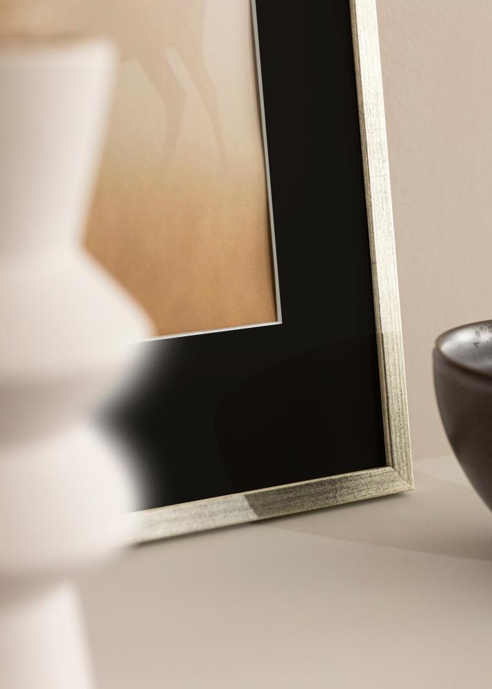 Rám Galant Stríbrná 40x50 cm - Pasparta Cerná 12x16 inches