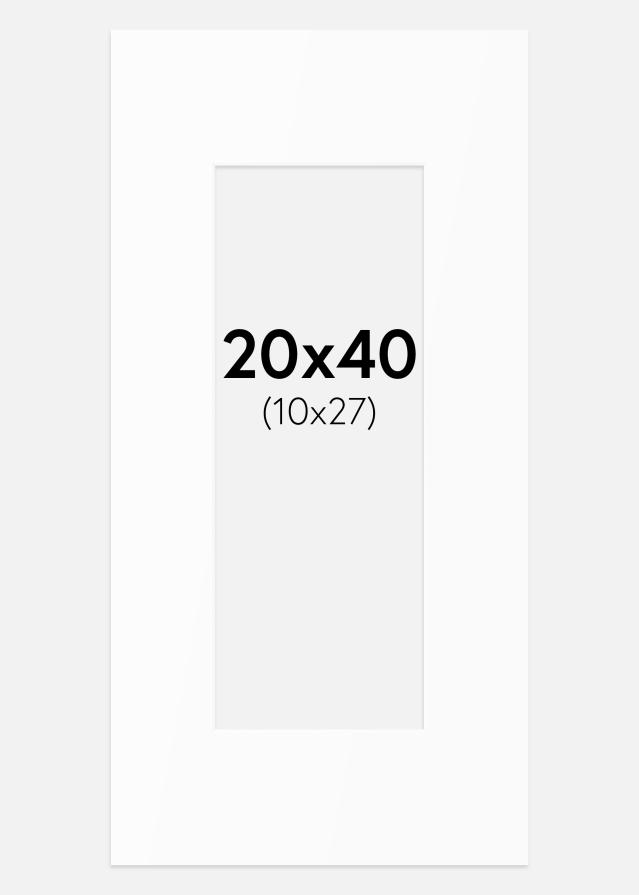 Pasparta Bílý Standard (Bílé Jádro) 20x40 cm (10x27)