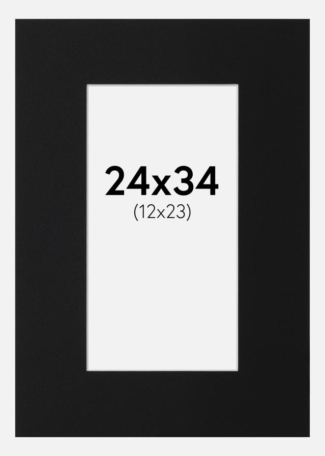 Pasparta Černý Standard (Bílé Jádro) 24x34 cm (12x23)