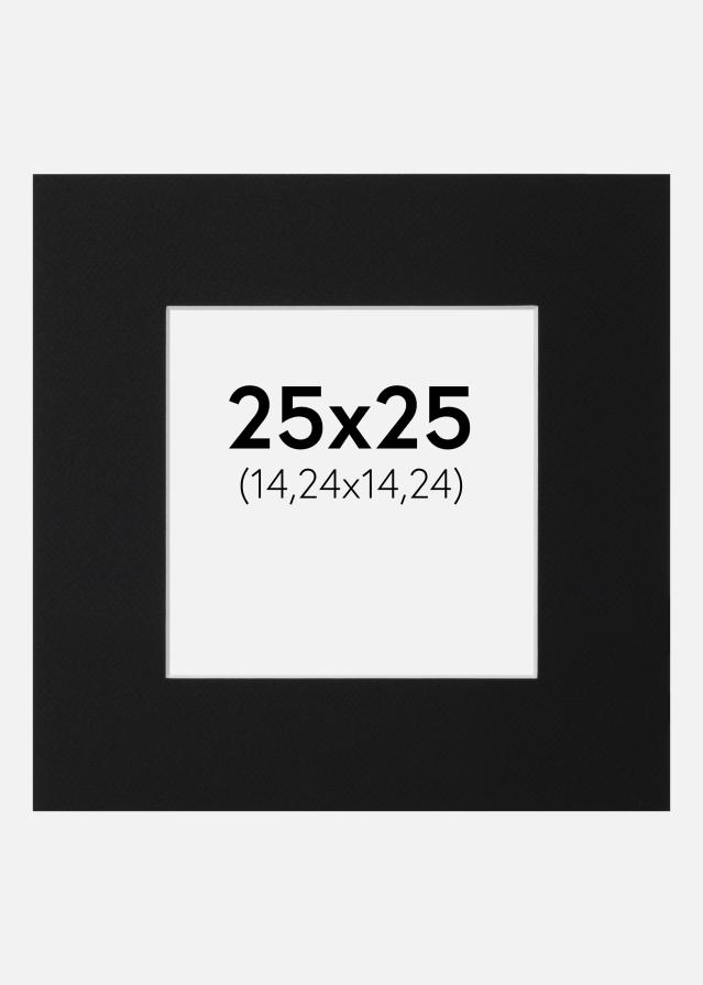 Pasparta Černý Standard (Bílé Jádro) 25x25 cm (14,24x14,24)