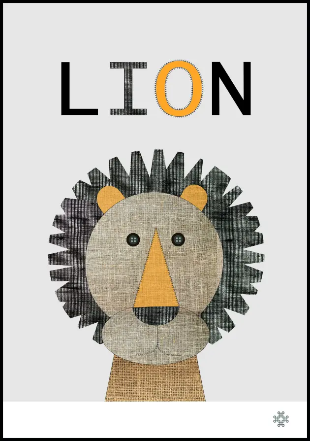 Fabric lion Plakát