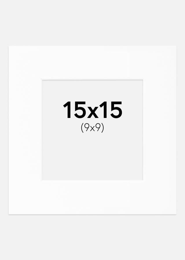 Pasparta Bílá Standardní Bílý stred 15x15 cm (9x9)