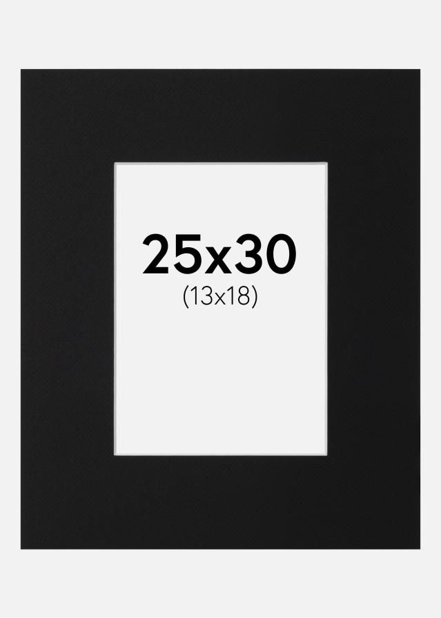 Pasparta Černý Standard (Bílé Jádro) 25x30 cm (13x18)