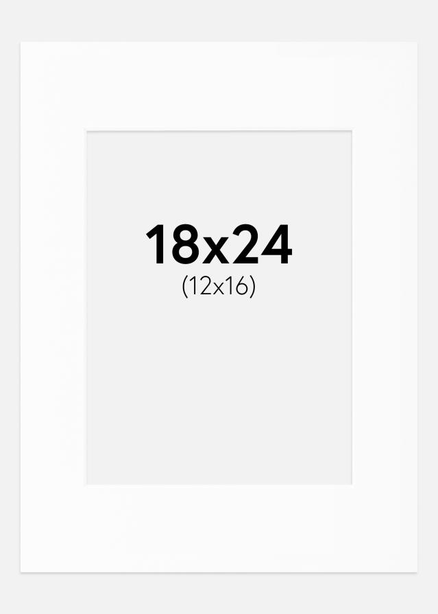Pasparta Bílá Standardní Bílý stred 18x24 cm (12x16)