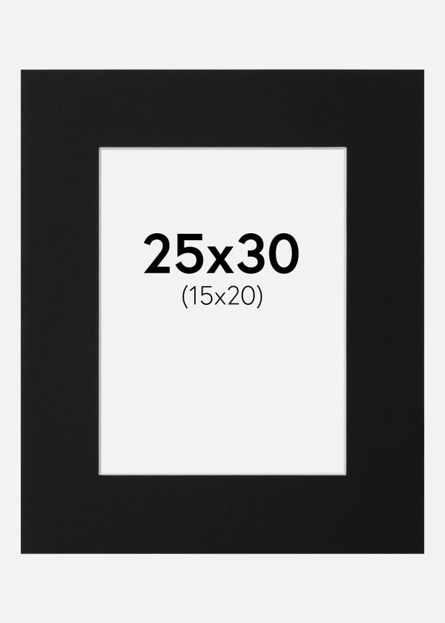 Pasparta Černý Standard (Bílé Jádro) 25x30 cm (15x20)