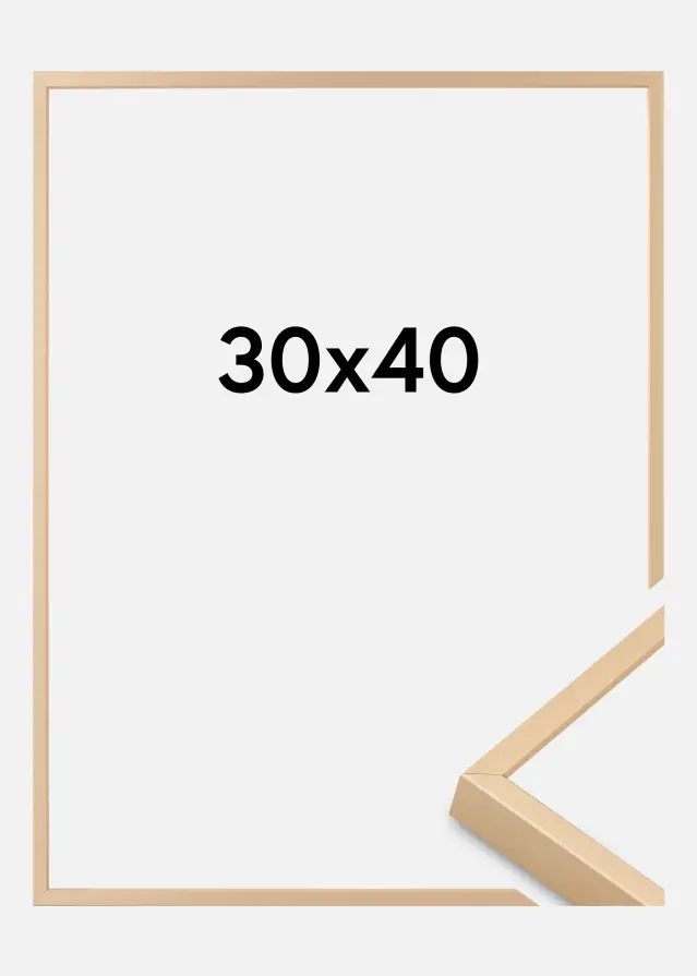 Hliníkový rám Akrylátové sklo Mosaz 30x40 cm