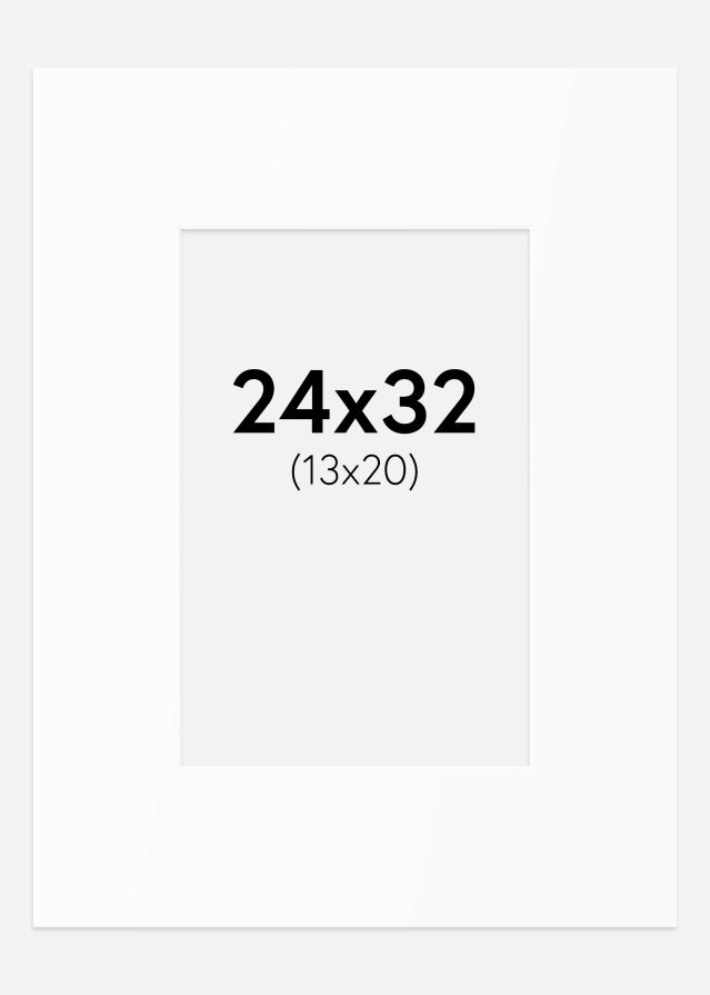 Pasparta Bílý Standard (Bílé Jádro) 24x32 cm (13x20)