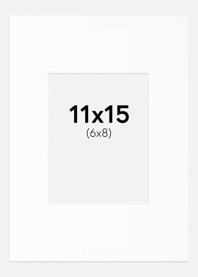 Pasparta Bílá Standardní Bílý stred 11x15 cm (6x8)