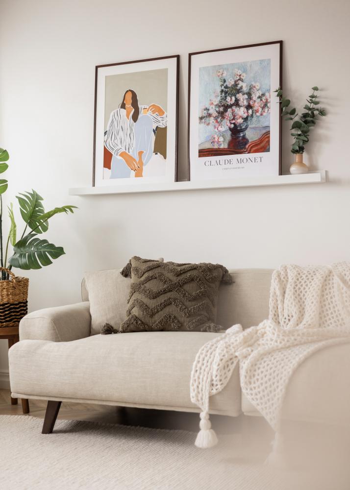 KAILA Polička na obrazy Bílá 140 cm