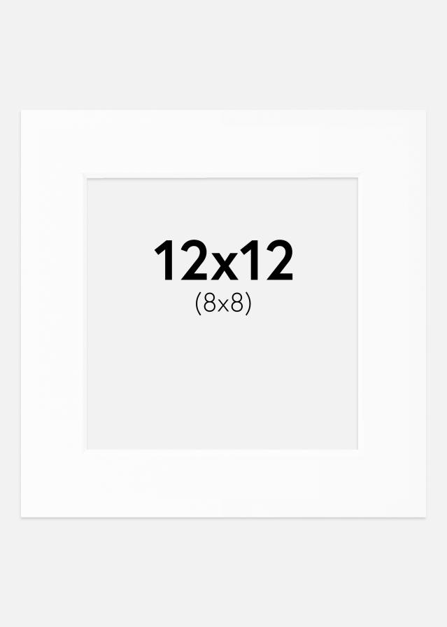Pasparta Bílá Standardní Bílý stred 12x12 cm (8x8)