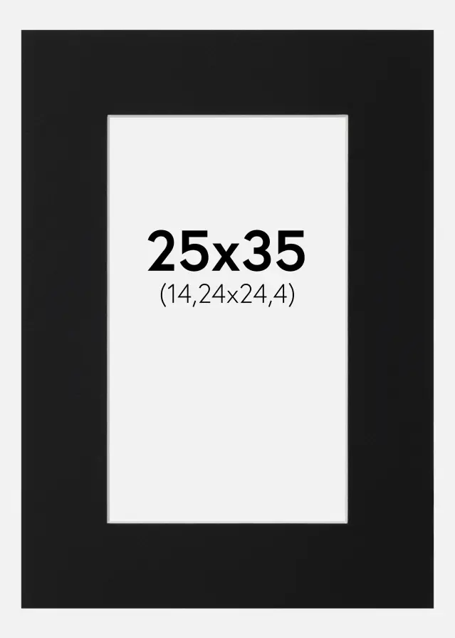 Pasparta Černý Standard (Bílé Jádro) 25x35 cm (14,24x24,4)